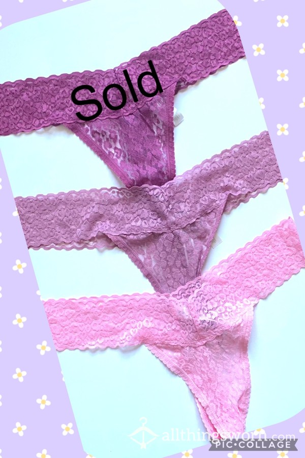 Super Cute Pretty Lacey Thongs 💖 You Choose How Long They Get Worn For 💖