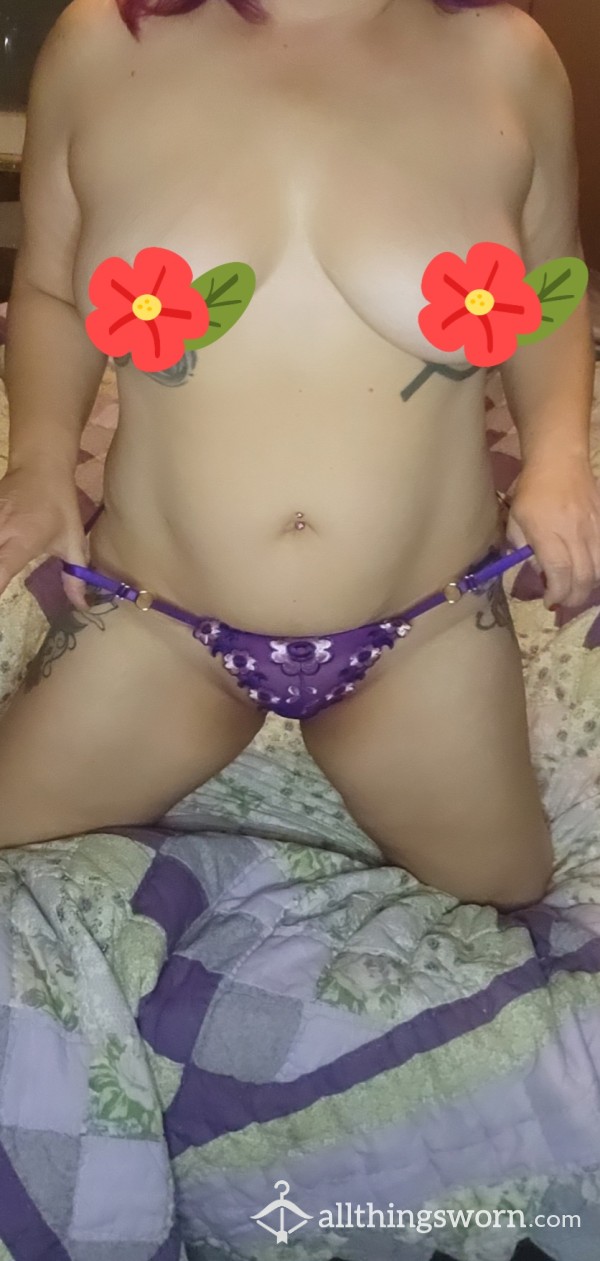 Pretty Lemonade Thong! Purple With Flowers And A Sweet Smell Just For You 💜 😉