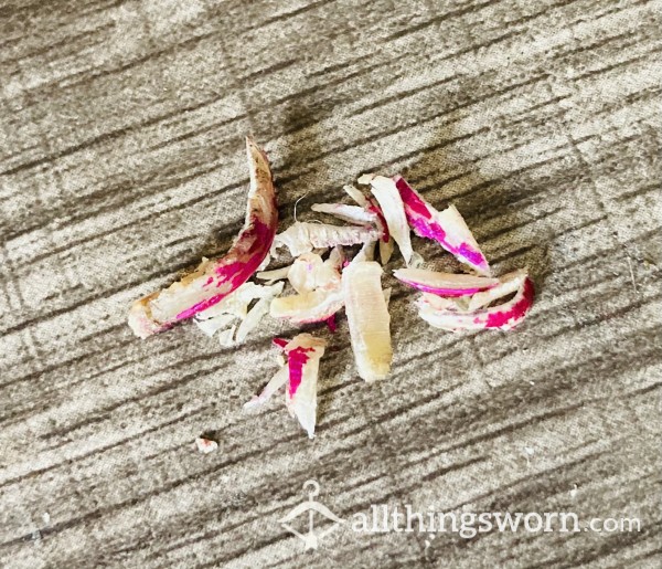 Pretty Painted Toe Nail Clippings photo