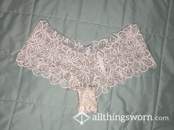 Pretty Pink Lace Cheeky Panties