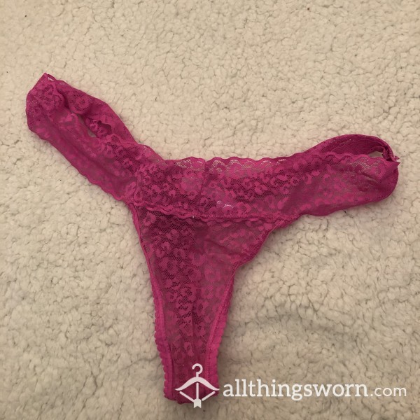 Pretty Pink Lacy Thong