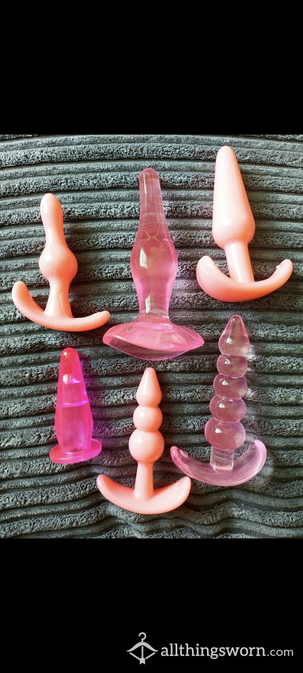 💞🍑 Pretty, Pink Silicone Buttplugs!! 🍑💞