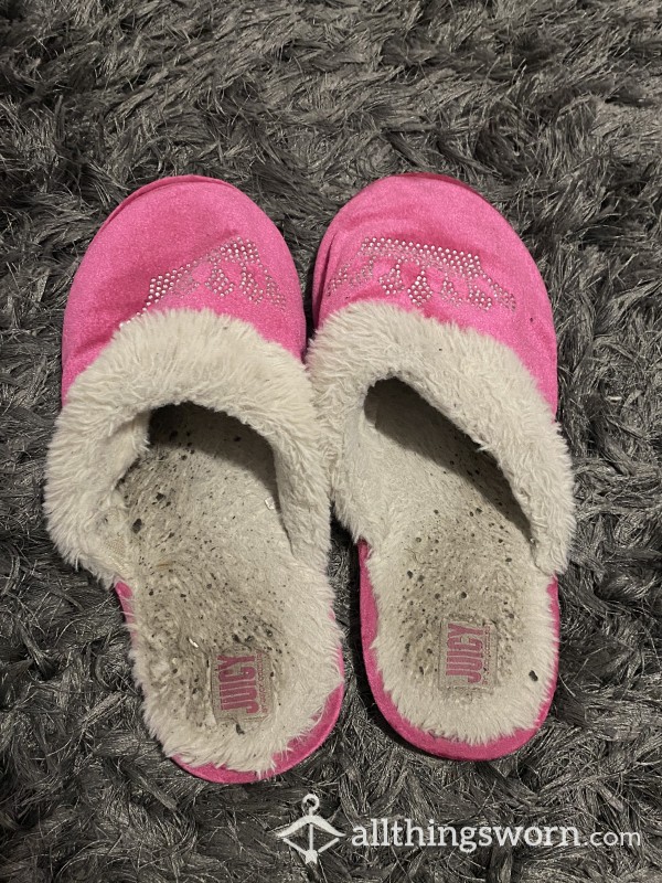 Pretty Pink Well Worn Slippers
