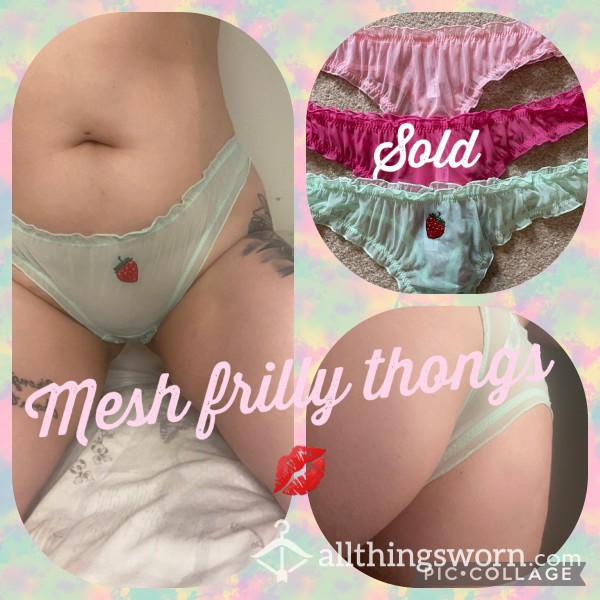 Pretty Sheer, Girly, Frilly Thongs 👸🏼👑💖