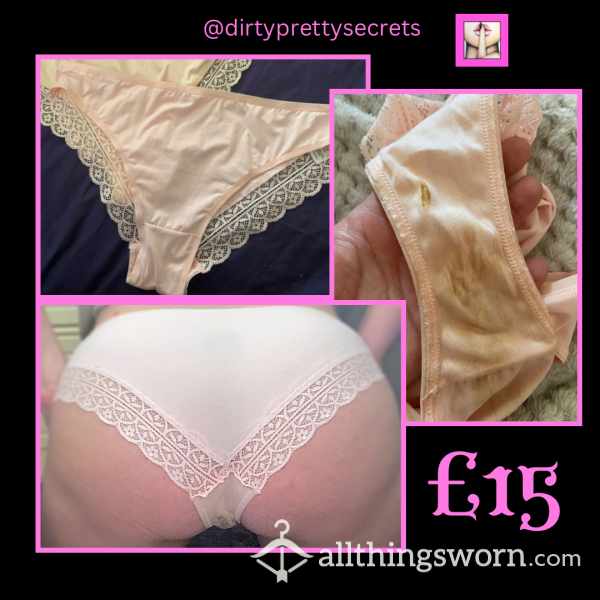 Pretty, Silky, Lacy Pink Panties 36 Hour Wear 🩷💞🩷