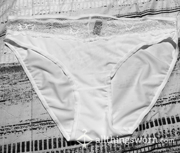 Pretty White Nylon Panties