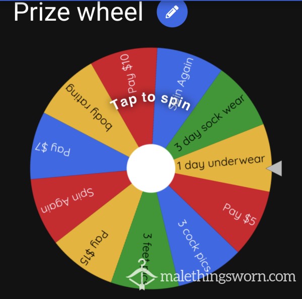 Prize Or Pay Wheel