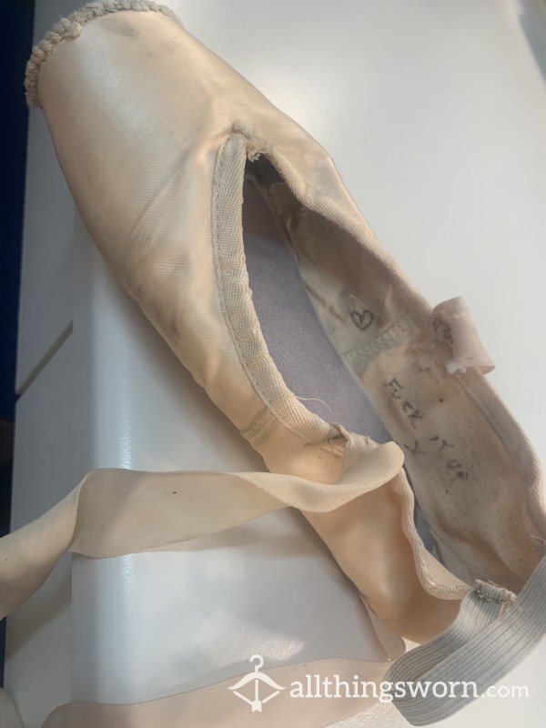 Professional Ballerina Sweaty Smelly Dirty Pointe Shoes