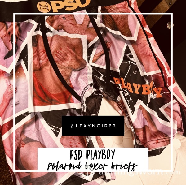 PSD Playboy Polaroid Mens Boxer Briefs