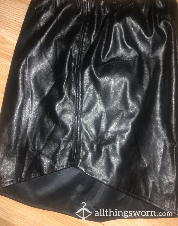 Pu Leather Mini Skirt 🍃