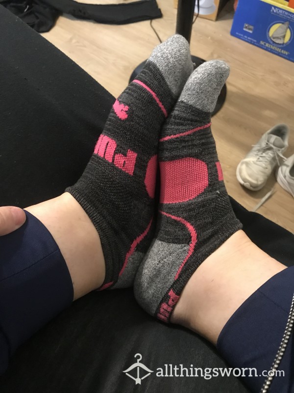 Puma Gray And Pink Socks