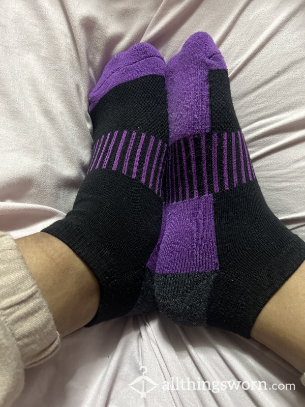 Purple And Black Socks