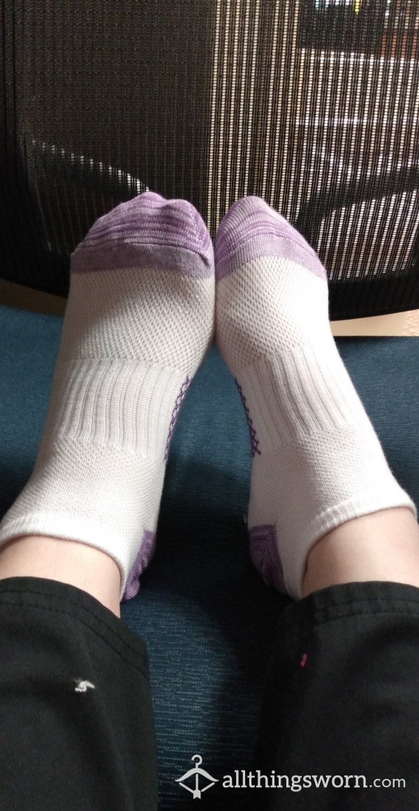 Nurse's Purple And White Socks
