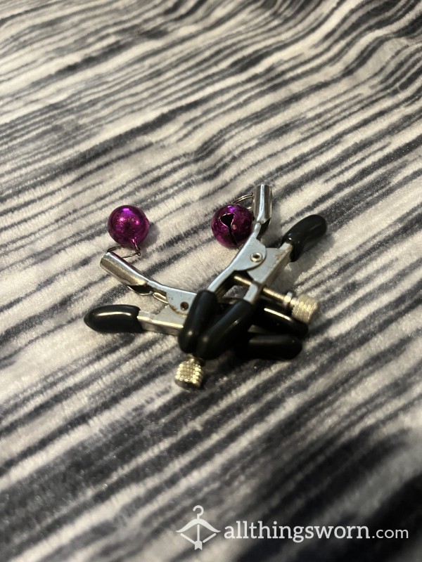 Purple Bell Nipple Clamps