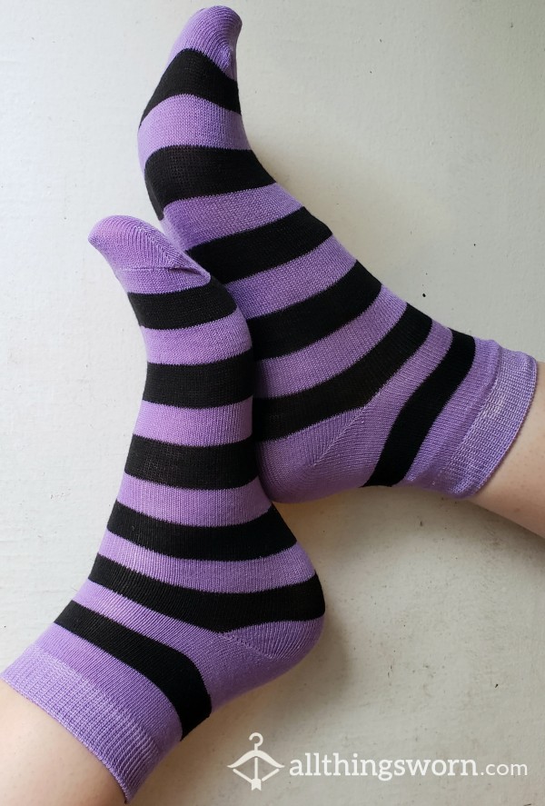 Purple & Black Stripe Socks💜🖤