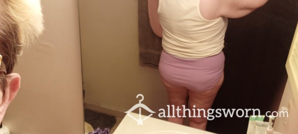 Purple Cotton Full Back Panties Will Be Worn 3 Days Without Showering