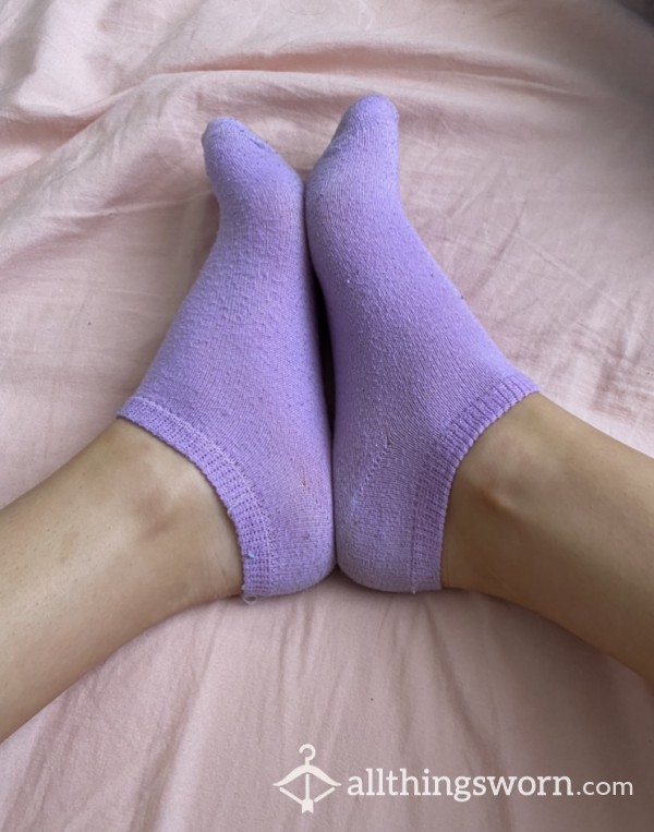 Purple Cotton Socks, Well-worn