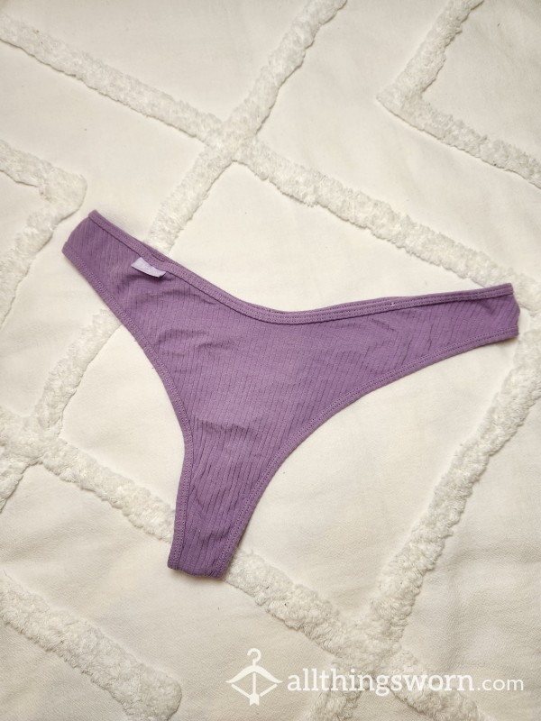 CURRENTLY NOT FOR SALE SEE BIO Purple Cotton Thong
