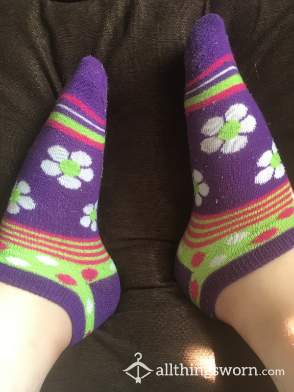 Purple Daisy Socks