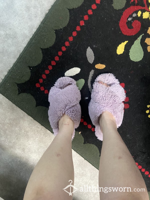 Purple Filthy Fuzzy Slippers