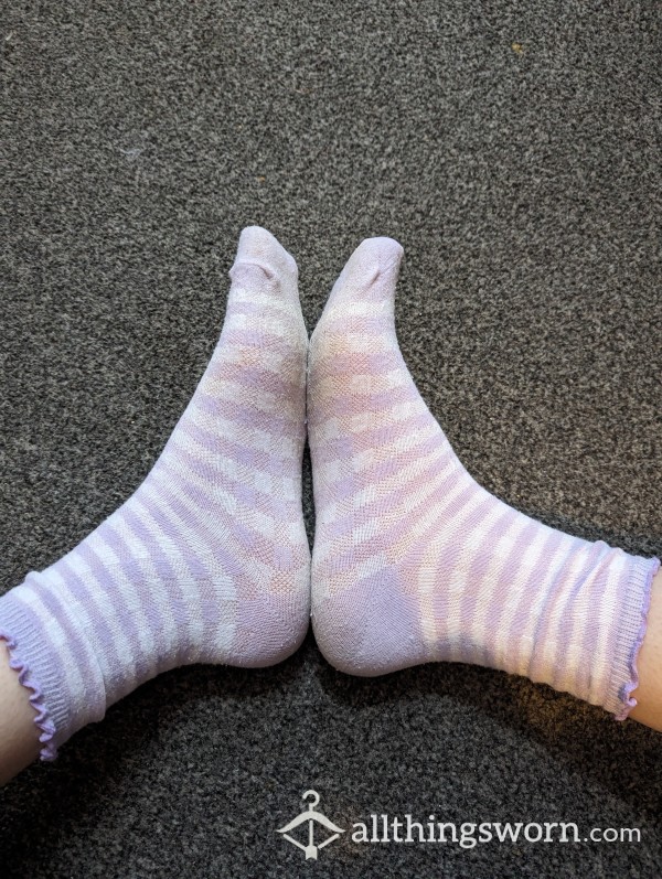 Purple Gingham Socks