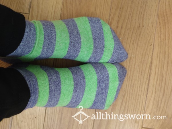 Purple & Green Socks