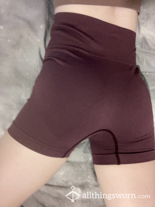 Purple Gym Booty Shorts