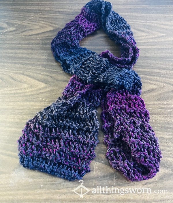 Purple Knitted Scarf!