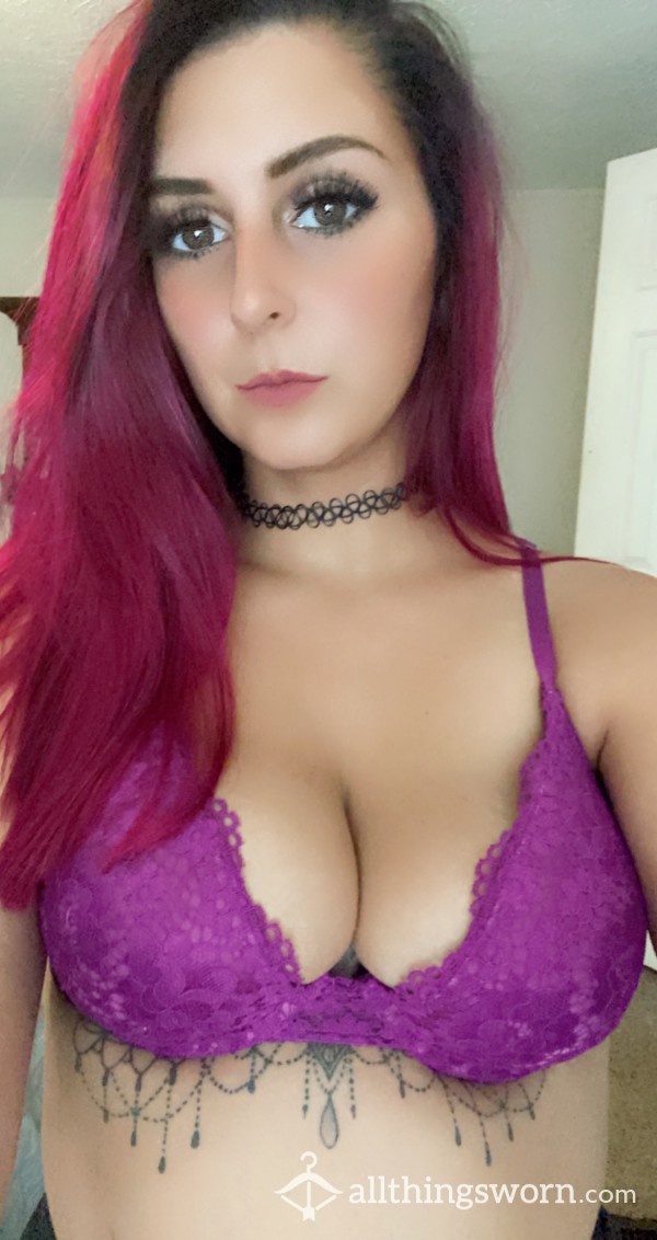 Purple Lace Bra