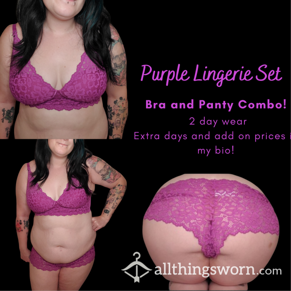 Purple Lace Lingerie Set