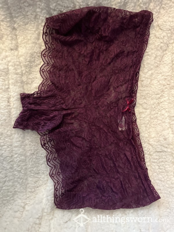Purple Lace Panties, Booty Shorts