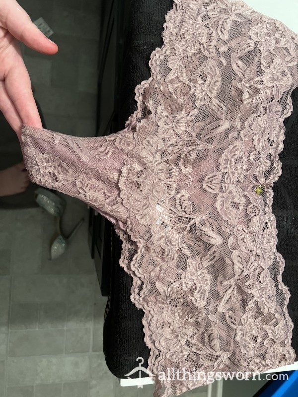 Purple Lace Panties (it’s Full Of My Cum)