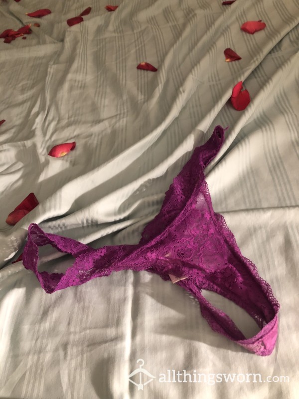 Purple Lace Thong - Well Loved