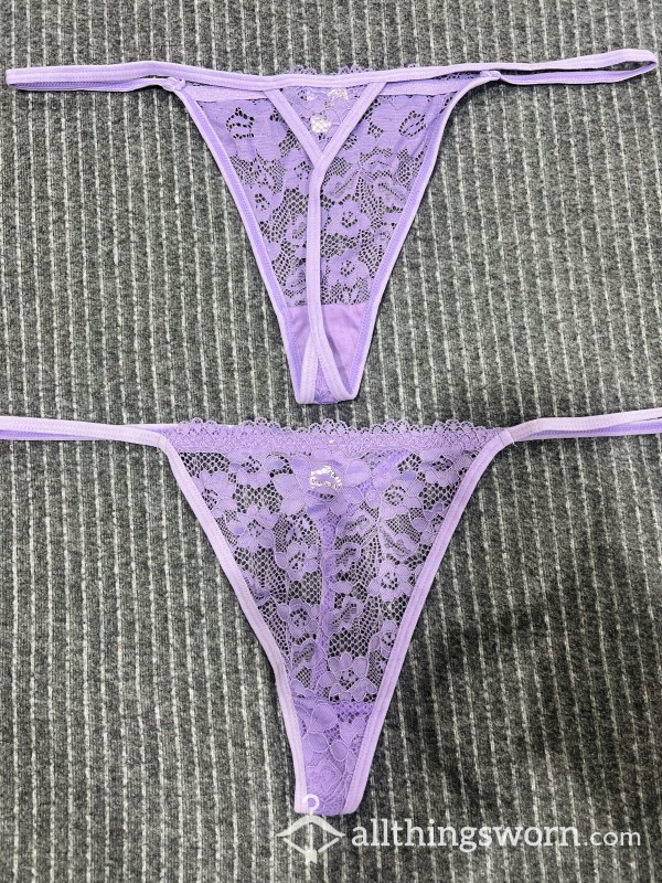 Sexy Tiny Purple Lacy G-string $30aud