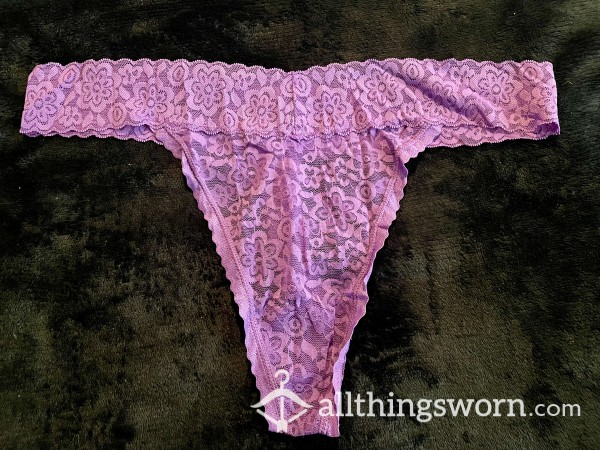 Purple Lacy Thong