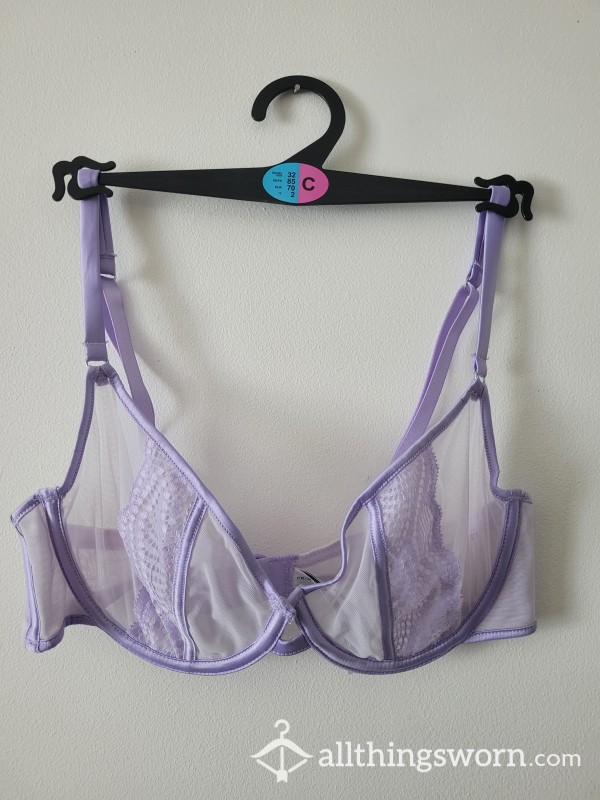 Purple / Lilac Bra, 32 C ,perfect For Sissys Or Cds
