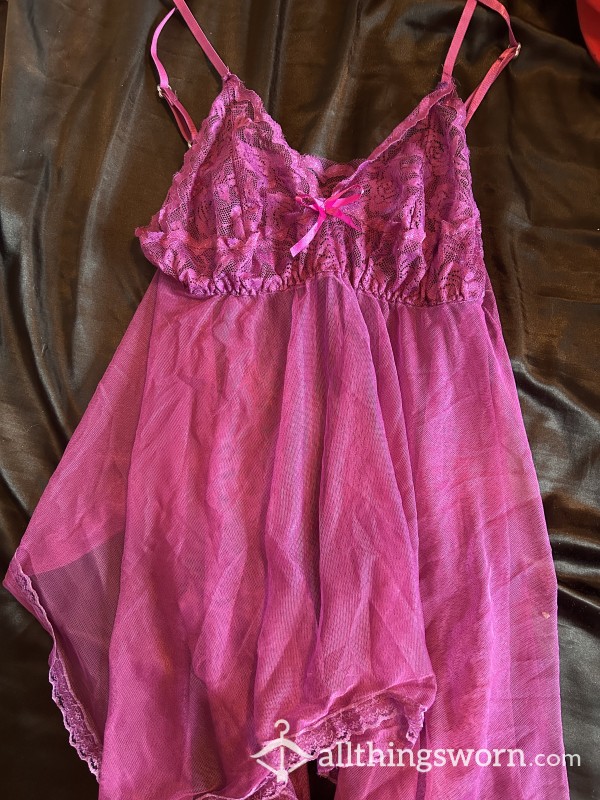 Purple Lingerie Babydoll Dress ( Fits Multiple Sizes )