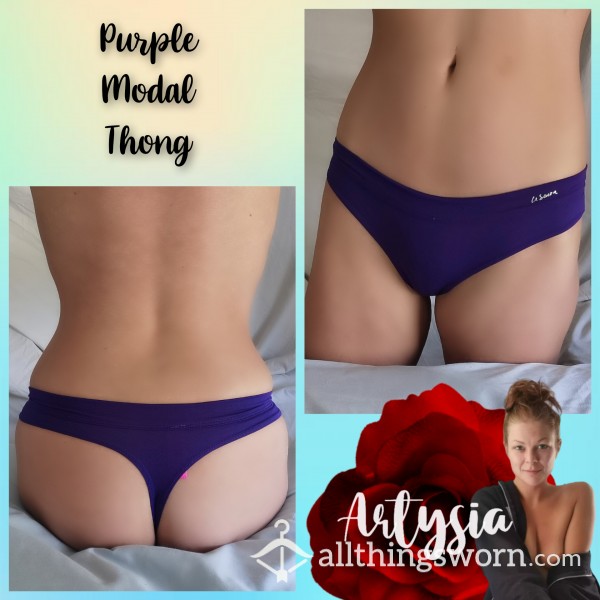 Purple Modal Thong