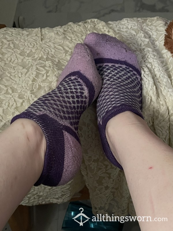 Purple No Show Socks
