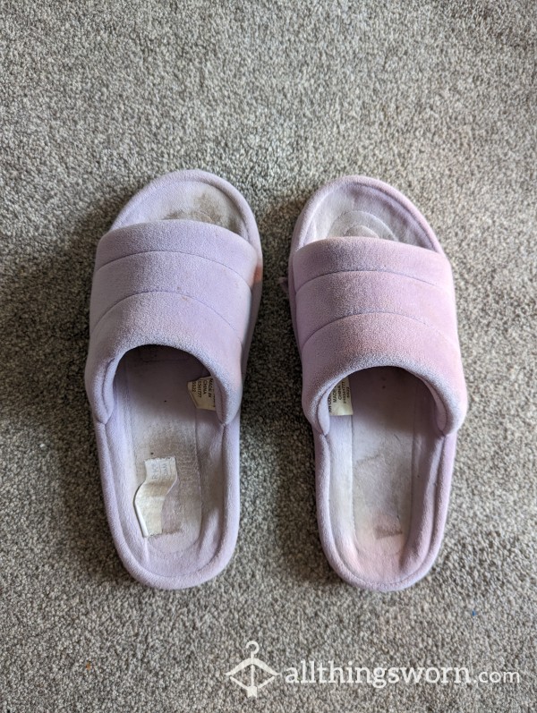 Purple Open Toe Slippers