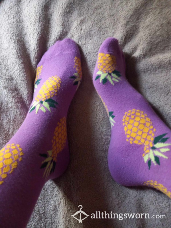 Purple Pineapple Socks