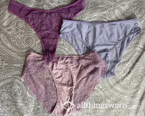 💜🦄 Pretty Purple Pussy-Eaten Panties! Vacuum Sealed🦄💜