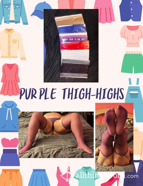 Purple Sheer Thigh-Highs