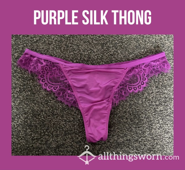 Purple Silk Thong💜