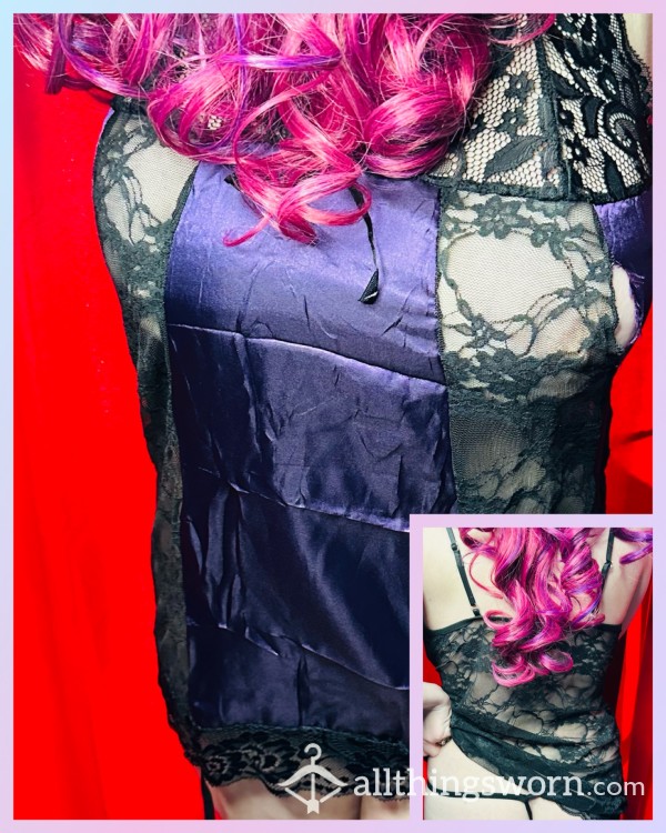 Purple Silky Lace Two Piece Set 💋👑