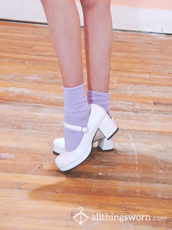 🌂 Purple Socks Size Small Petite Feet Size 1-2🌂