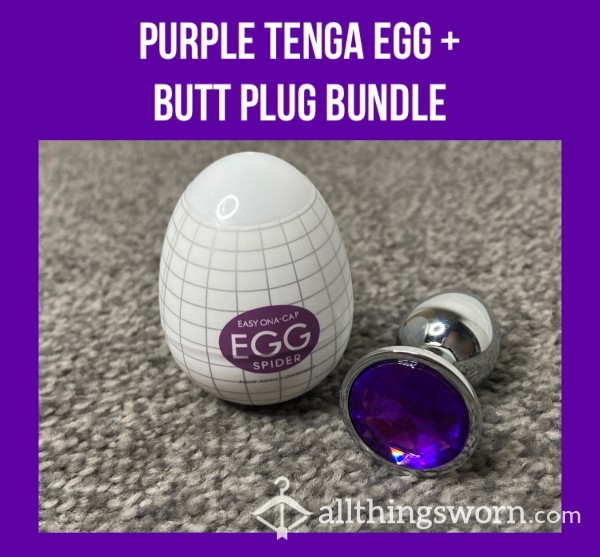 *reduced* Purple Tenga Egg + Butt Plug Bundle💜