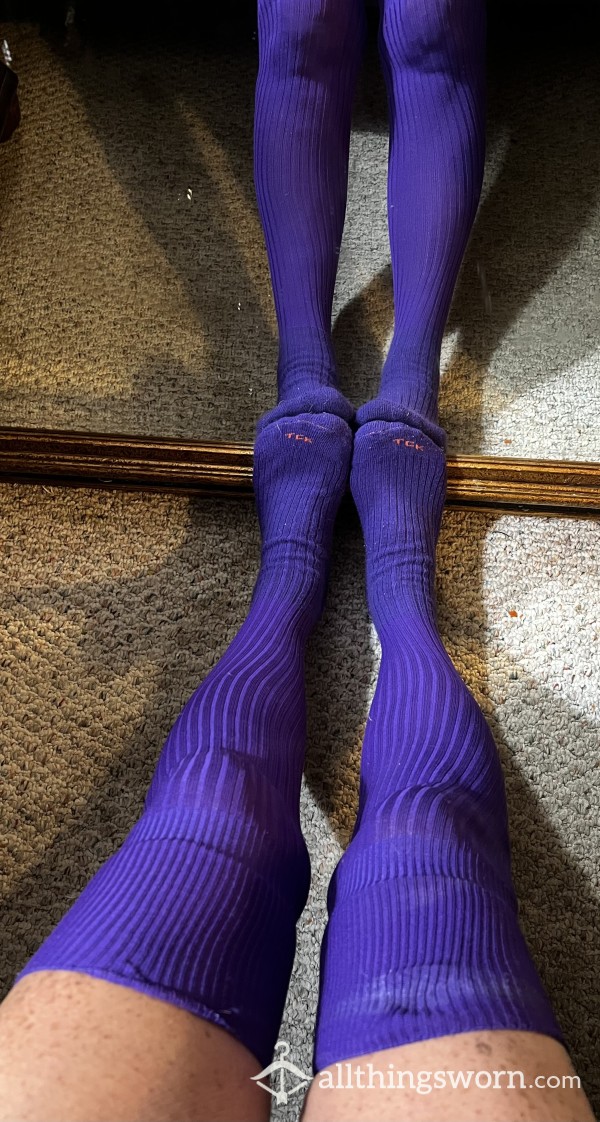 Purple Thigh, High Knee Socks Come With Seven Day Wear