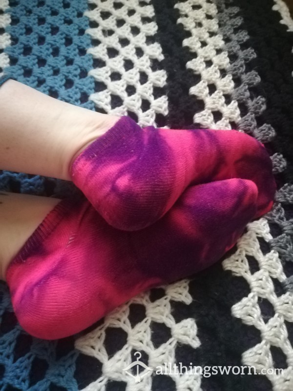 Tie-Dye Ankle Socks Worn To Your Instructions