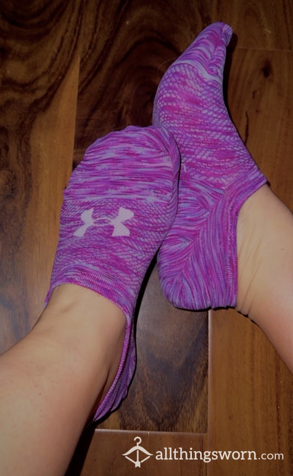 Purple Under Armour Gym Socks